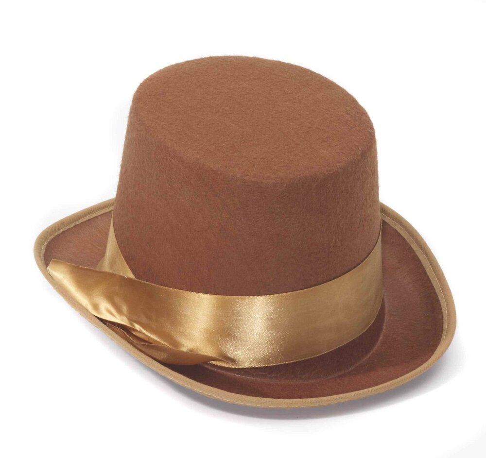 8099 Steampunk Brown Bell Topper Hat for Adults, Unisex No Size